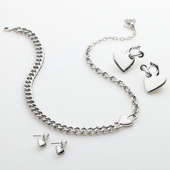 VERA WANG Romantic Heart Silver Drop Earrings**NEW! - Picture 3 of 4